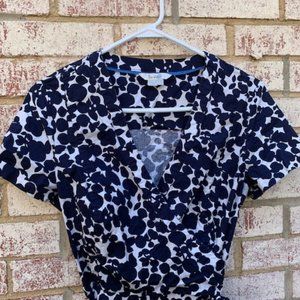 Boden Navy /White Wrap dress size 10